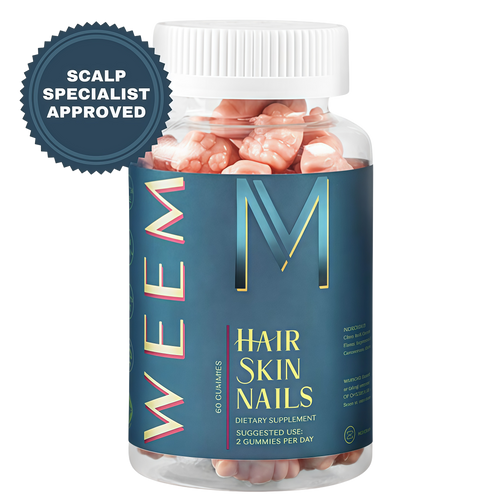 WEEM Hair Skin and Nails Gummies - Supports Healthy Hair - Vegan biotin Vitamins for Women & Men Supports Faster Hair Growth, Stronger Nails, Healthy Skin, Extra Strength